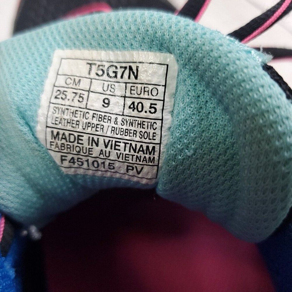 Asics Gel Contend 3 Running Shoes Sneakers T5G7N Womens Size 9 Black Blue P/T - Picture 9 of 14